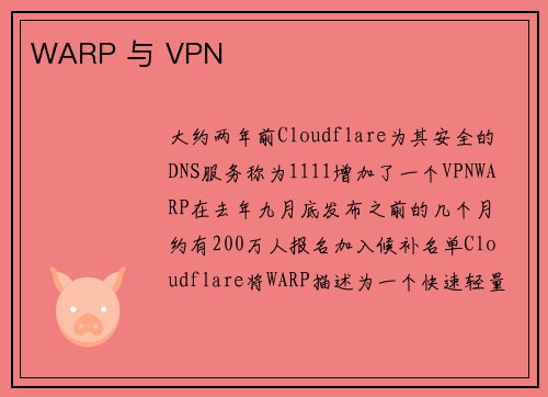 WARP 与 VPN 